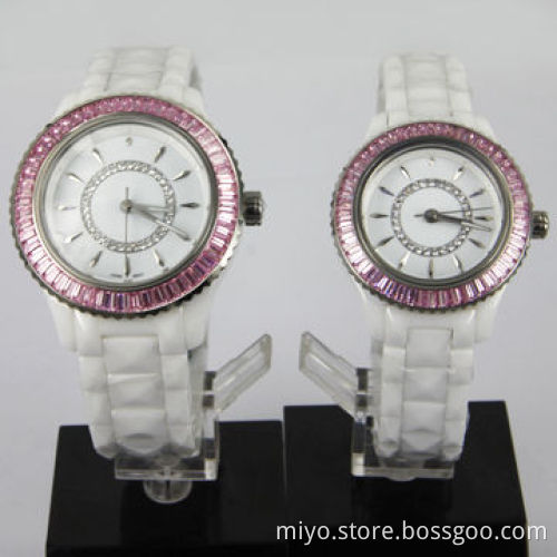 Ceramic pairs watch with fashionable, fancy, novelty and beautiful, 2014 fashion